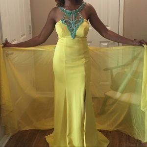 Yellow Pageant Gown by Johnathan Kayne